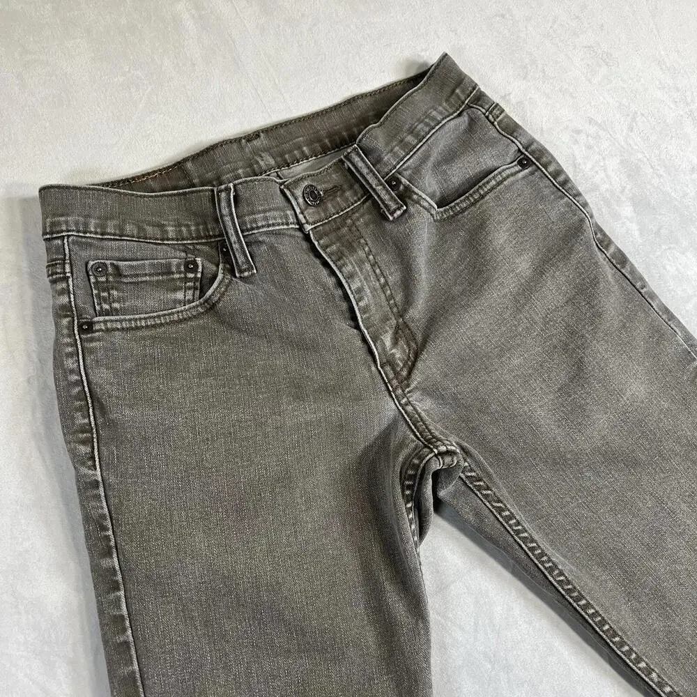 Levis 511 Jeans Mens 30x32 Brown Gray Wash Slim Fit Faded Straight Leg Denim